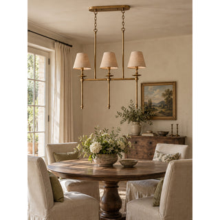 Elora Bobeche Linen Chandelier