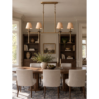 Elora Bobeche Linen Chandelier