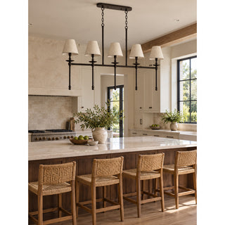 Elora Bobeche Linen Chandelier