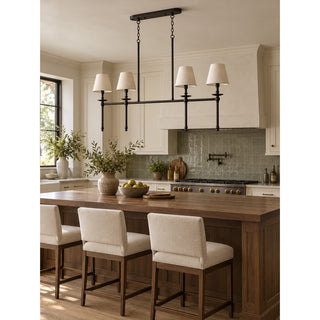 Elora Bobeche Linen Chandelier