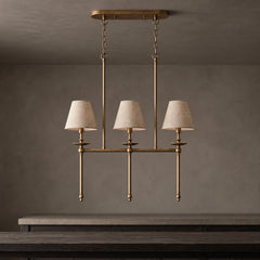 Lacquered Burnished Brass & Off-White