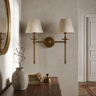 Elora Bobeche Linen Sconce