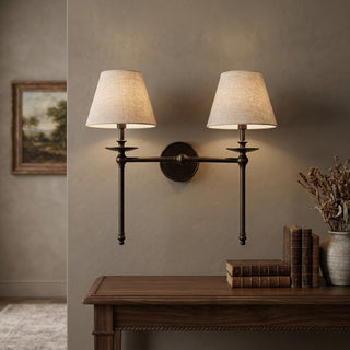 Elora Bobeche Linen Sconce