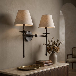 Elora Bobeche Linen Sconce