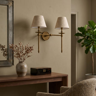 Elora Bobeche Linen Sconce