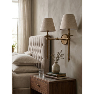 Elora Bobeche Linen Sconce