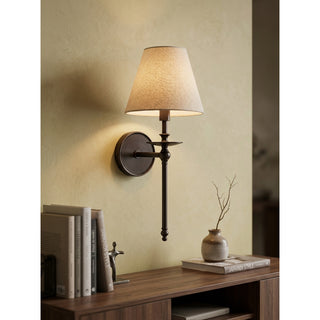 Elora Bobeche Linen Sconce