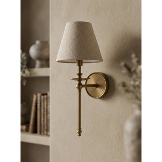 Elora Bobeche Linen Sconce