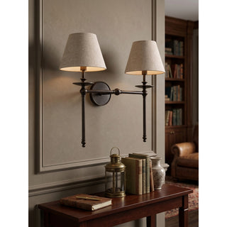Elora Bobeche Linen Sconce