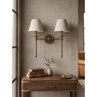 Elora Bobeche Linen Sconce