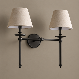 Elora Bobeche Linen Sconce