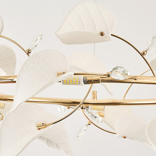 Lustre Feuille Kaelora en Porcelaine