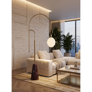 Kalyra Arched Marble Floor Lamp