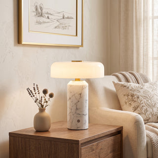 Lunara Marble Table Lamp (Built-in Battery)