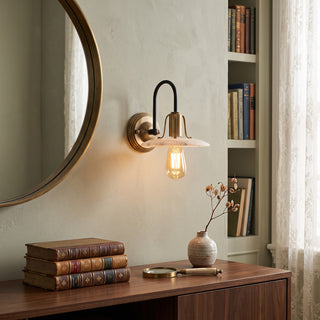 Lyren Gooseneck Alabaster Sconce