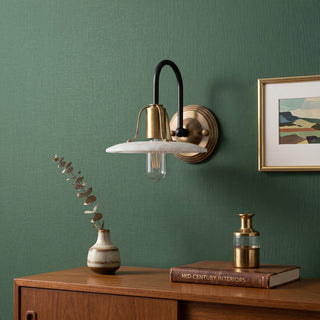 Lyren Gooseneck Alabaster Sconce