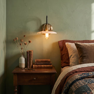 Lyren Gooseneck Alabaster Sconce