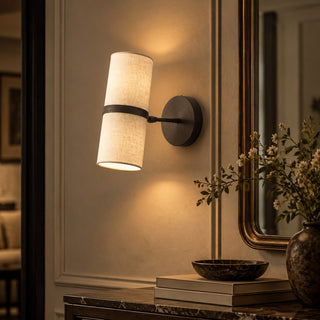 Maelor Canted Linen Sconce
