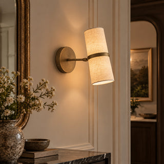 Maelor Canted Linen Sconce