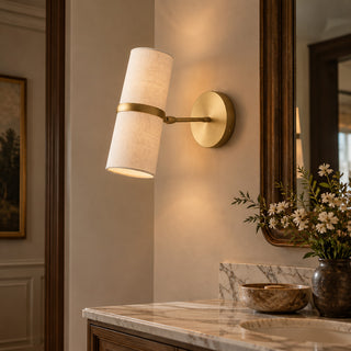 Maelor Canted Linen Sconce