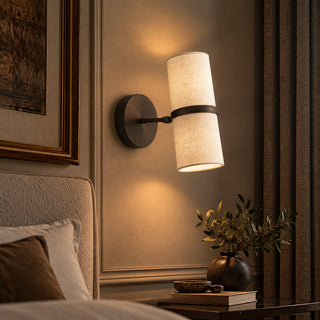Maelor Canted Linen Sconce