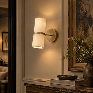 Maelor Canted Linen Sconce