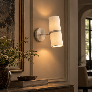 Maelor Canted Linen Sconce