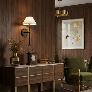 Nevin Long Stem Fabric Sconce