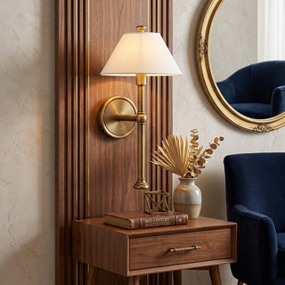 Nevin Long Stem Fabric Sconce