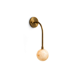 Olyris Gooseneck Alabaster Sconce
