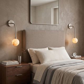 Olyris Gooseneck Alabaster Sconce