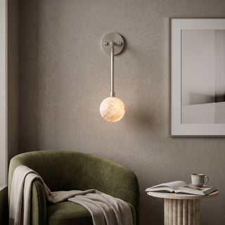 Olyris Gooseneck Alabaster Sconce