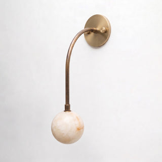 Olyris Gooseneck Alabaster Sconce