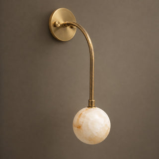 Olyris Gooseneck Alabaster Sconce