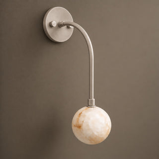 Olyris Gooseneck Alabaster Sconce