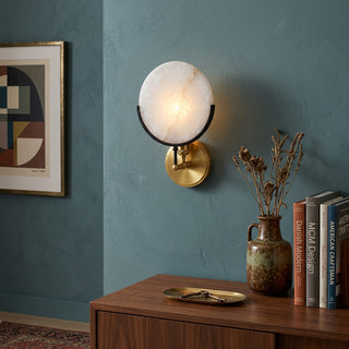 Onyris Crescent Alabaster Sconce