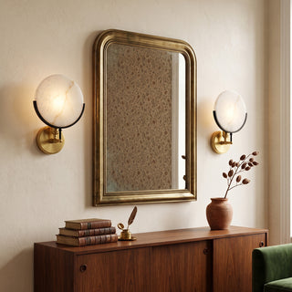 Onyris Crescent Alabaster Sconce