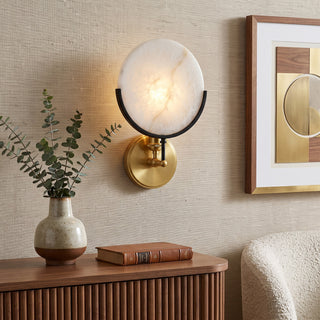 Onyris Crescent Alabaster Sconce