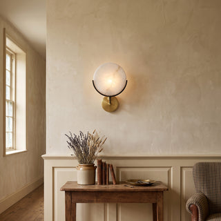 Onyris Crescent Alabaster Sconce