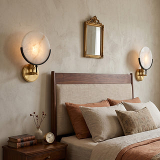 Onyris Crescent Alabaster Sconce