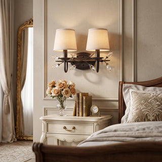 Orlaith Crystal Leaf Sconce