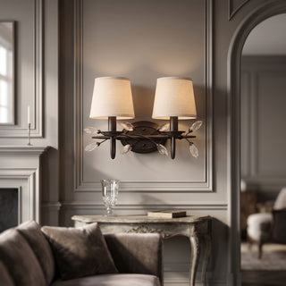 Orlaith Crystal Leaf Sconce