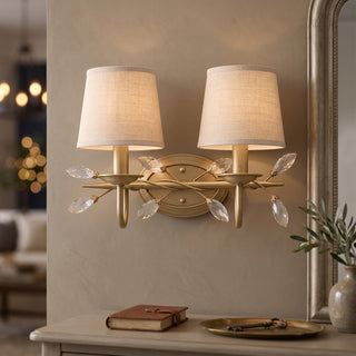 Orlaith Crystal Leaf Sconce