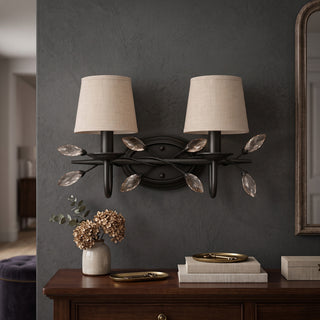 Orlaith Crystal Leaf Sconce