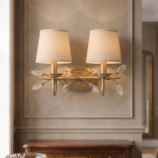 Orlaith Crystal Leaf Sconce