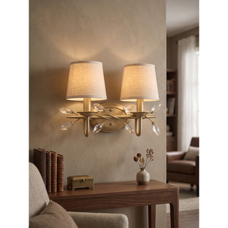 Orlaith Crystal Leaf Sconce