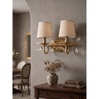 Orlaith Crystal Leaf Sconce