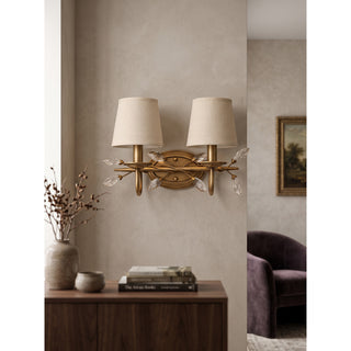 Orlaith Crystal Leaf Sconce