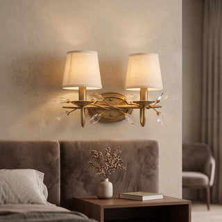 Orlaith Crystal Leaf Sconce