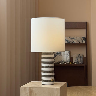 Rivelle Striped Marble Table Lamp